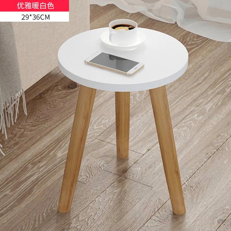 Simple Modern Balcony Small Coffee Table Living Room Small Apartment Sofa Side Table Simple Home Bedroom Small Round Table WF102