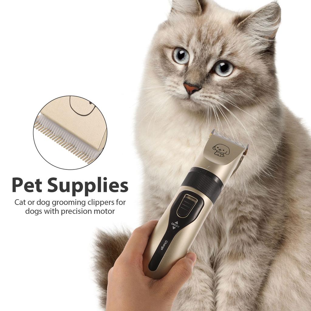 1Set Pet Hair Trimmer Professional Quiet Low Vibration Dog Hair Clipper Titanium Ceramic Cutter Grooming Tool Cat Dog Use