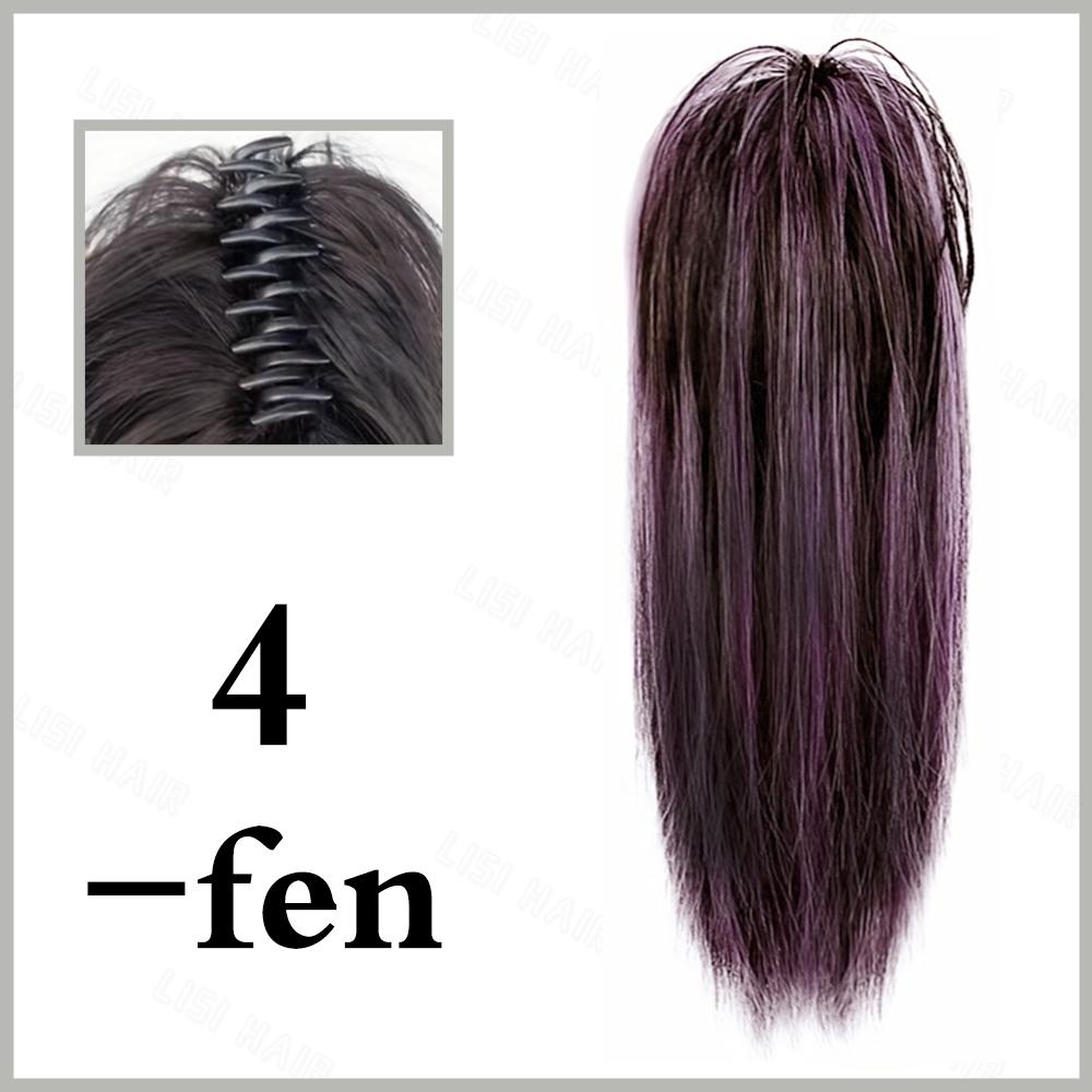 MISSQUEEN Sintetico Nero Mezza Coda di Cavallo Cascata Coda di Cavallo Artiglio Dei Capelli Clip Parrucchino Per Capelli Coda di Cavallo per Le Donne Uso Del Partito