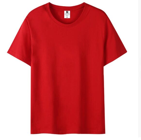 

2026 Summer Casual Men Women TShirt Solid Color Soft and Loose Round Neck Top Cotton Short Sleeve Versatile Tees S