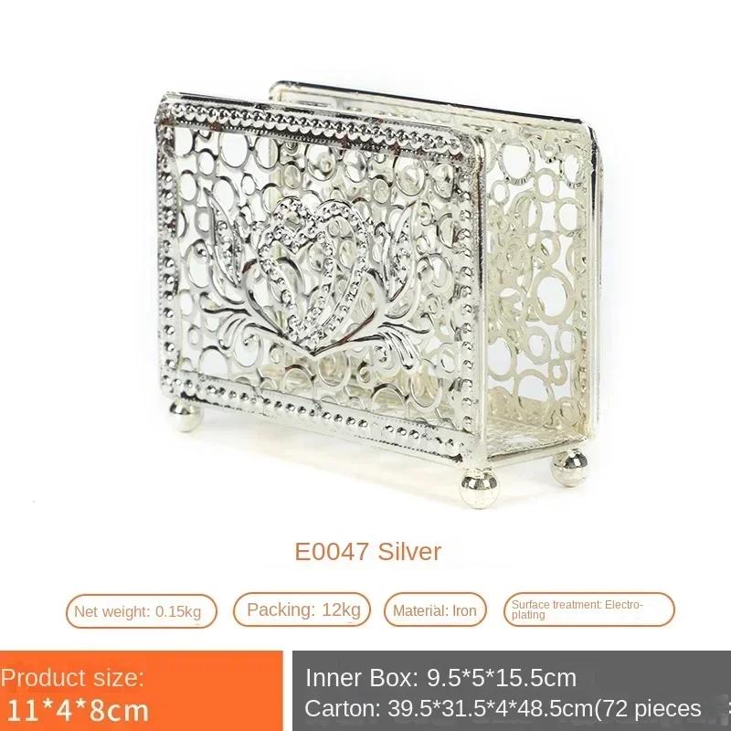 Golden Vertical Tissue Holder Desktop Tissue Hollow Storage Rack Decorative Creativity 430 Stainless Steel 2025 New