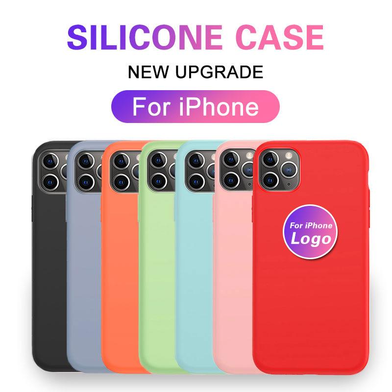Original Liquid Silicone Phone Case For Apple iPhone 11 Pro X XS Max Xr