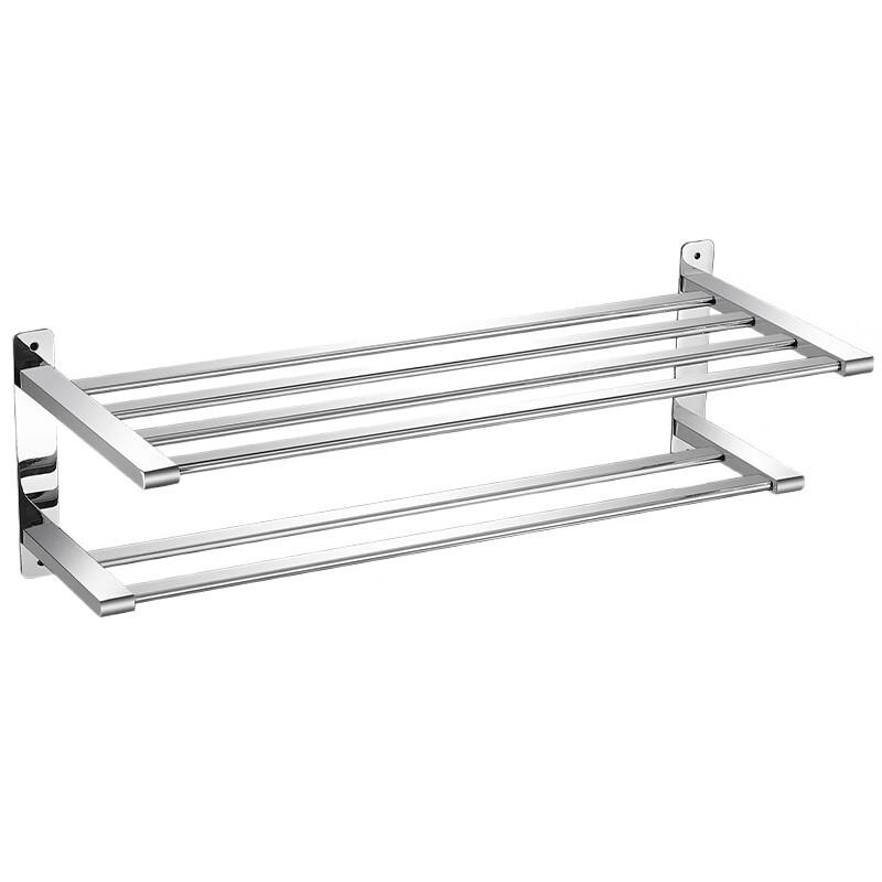 304 Stainless Steel Double Layer Bathroom Towel Rack
