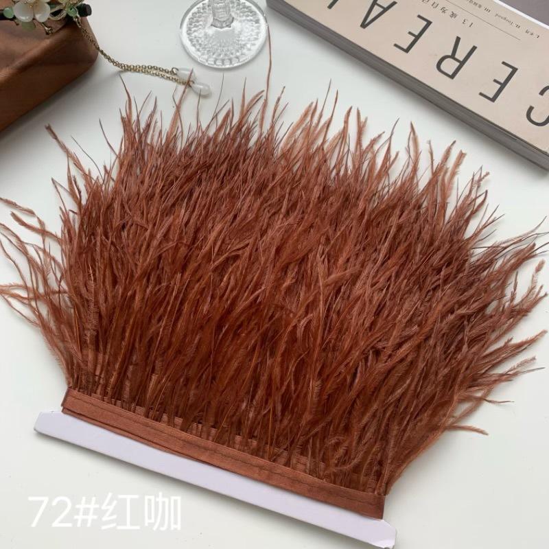 Ostrich Hair Cloth Edge 10-15Cm Clothing Accessories Diy Skirt Decoration Dress Neckline Cuffs Feathers