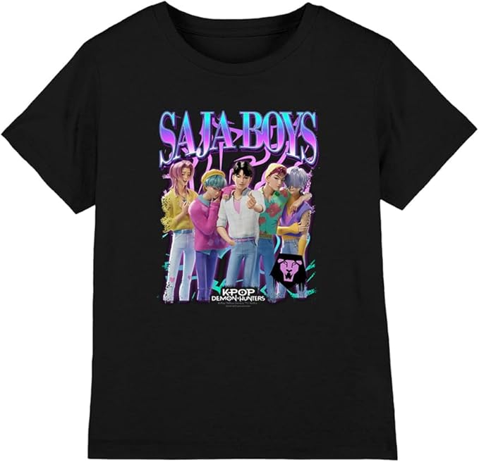 KPop Demon Hunters Unisex Children s K-pop Demon Hunters Saja Boys Bootleg Kids T-Shirt 100