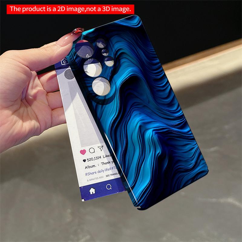 2DFlat Samsung phone case Blue Wave Fluid Motion Phone Case Applicable to Galaxy S23 S24 S25ULTRA S26 A12 A14 A15 A16 A54 A55