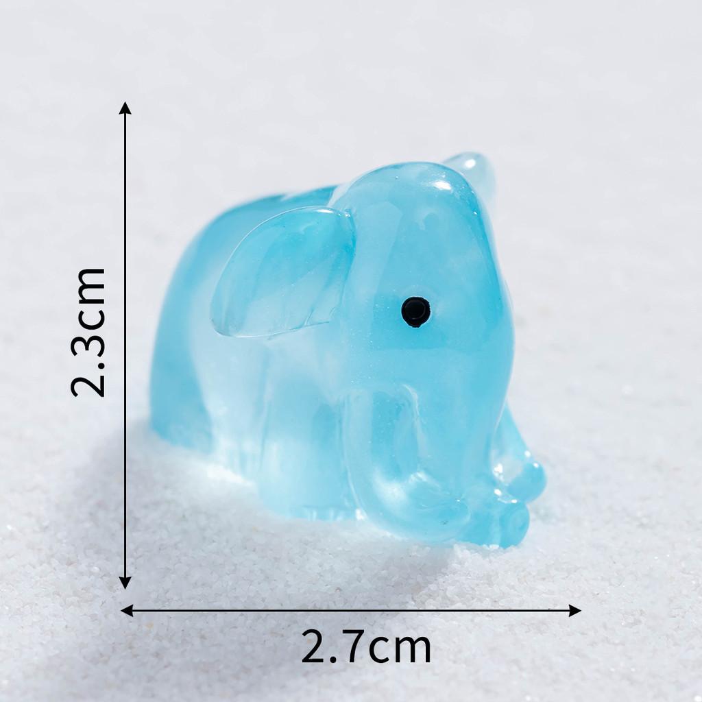 Creative Micro Landscape Noctilucent Rainbow Mammoth Resin Ornaments Gift For