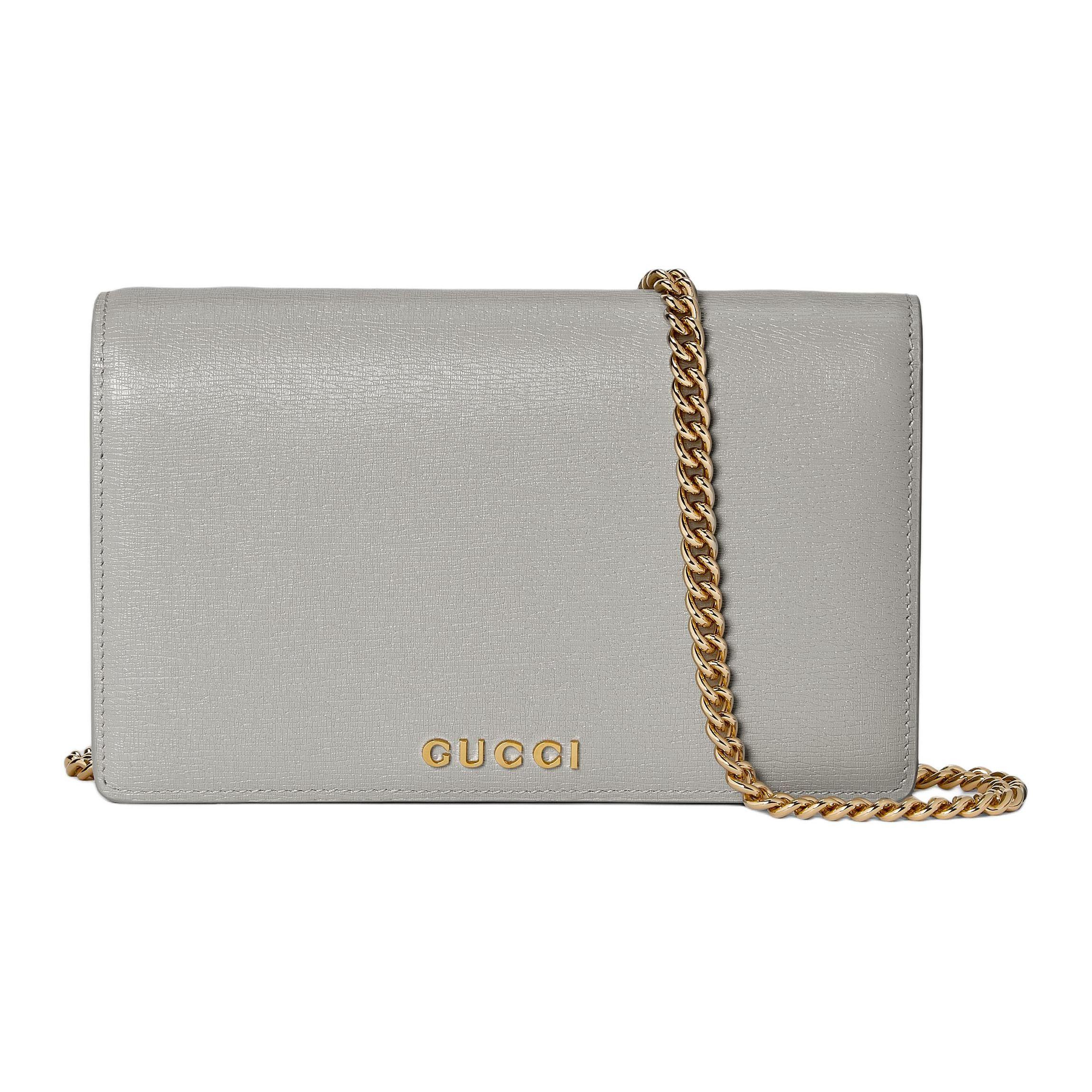 

Gucci Logo Buckle Leather Shoulder Crossbody Wallet Women Wallet Light-Gray 772643-0OP0N-1440 Gift Set(Basic Set+Box+Shopping Bag)