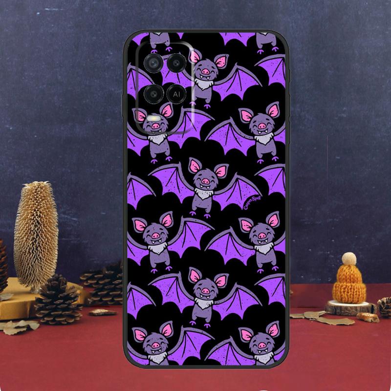 Halloween Vampire Bats Case For Oppo A94 A74 A54 A15 A17 A57 A6 A5 Pro A16 A76 A96 A40 A60 A80 A18 A38 A58 A78 A98