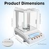 0.0001g x 220g Lab Digital Analytical Balance 0.1mg/220g Digital Scale Precision Weighing Accuracy Electronic Scientific Analyt