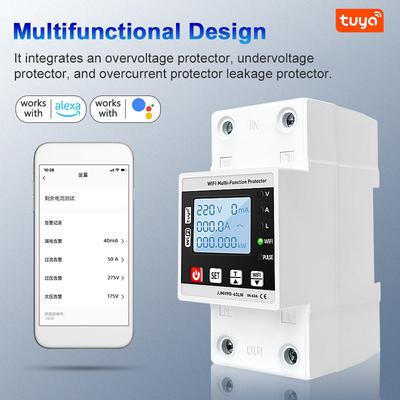 Tuya WiFi Intelligent Reclosing Protector Strom Spannungsüberwachung Leistungsschalter Schalter Leistung