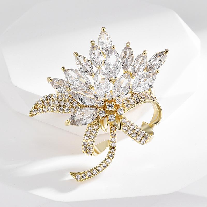 Senior-Broschen, Blumen-Blatt-Brosche, Anstecknadeln für Damen, Anzug-Anhänger, modische Broschen, Schmuck