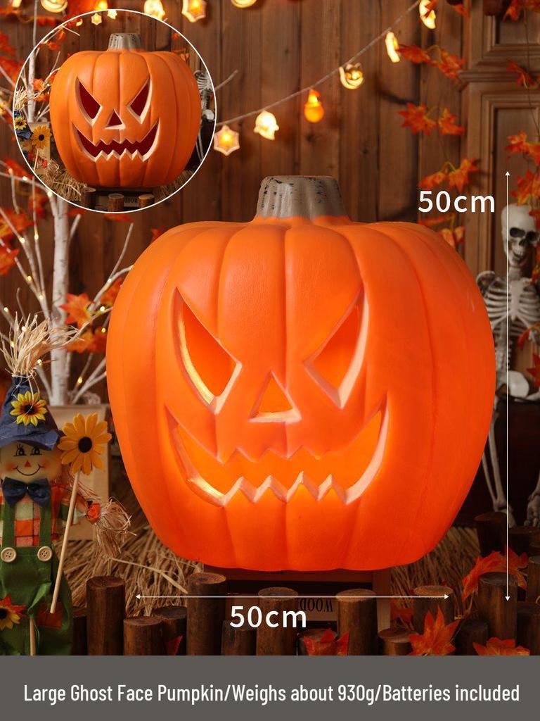 Luminous Halloween Pumpkin Lantern Decoration - Large Outdoor Display for Shopping Malls and Events