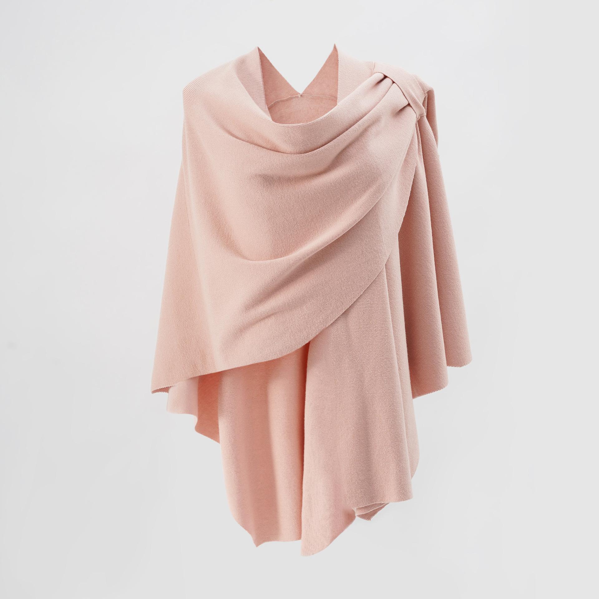 

Women Poncho Winter Warm Solid Color Pashmina Shawl Double Sided Designer Blanket Luxury Scarf Female Cloak Cashmere Cape Stole