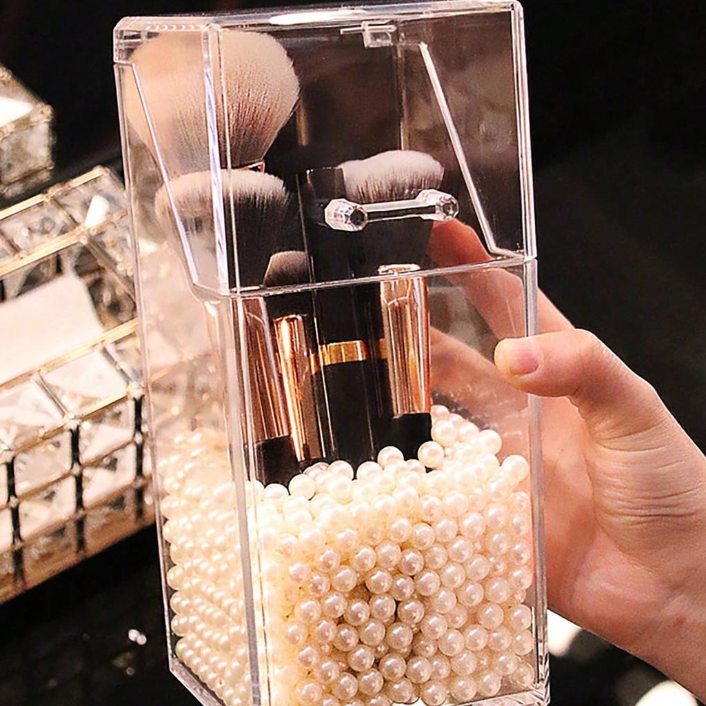 1 Stück Make-up-Organizer, transparente Aufbewahrungsbox für Make-up-Pinsel, Make-up-Aufbewahrungseimer, Aufbewahrungsbox für Stifte und Bleistifte