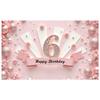 Creative  Banner  Six Birthday Banner  Kids Birthday Banner for Event Decor Indoor Decoration Party Decor