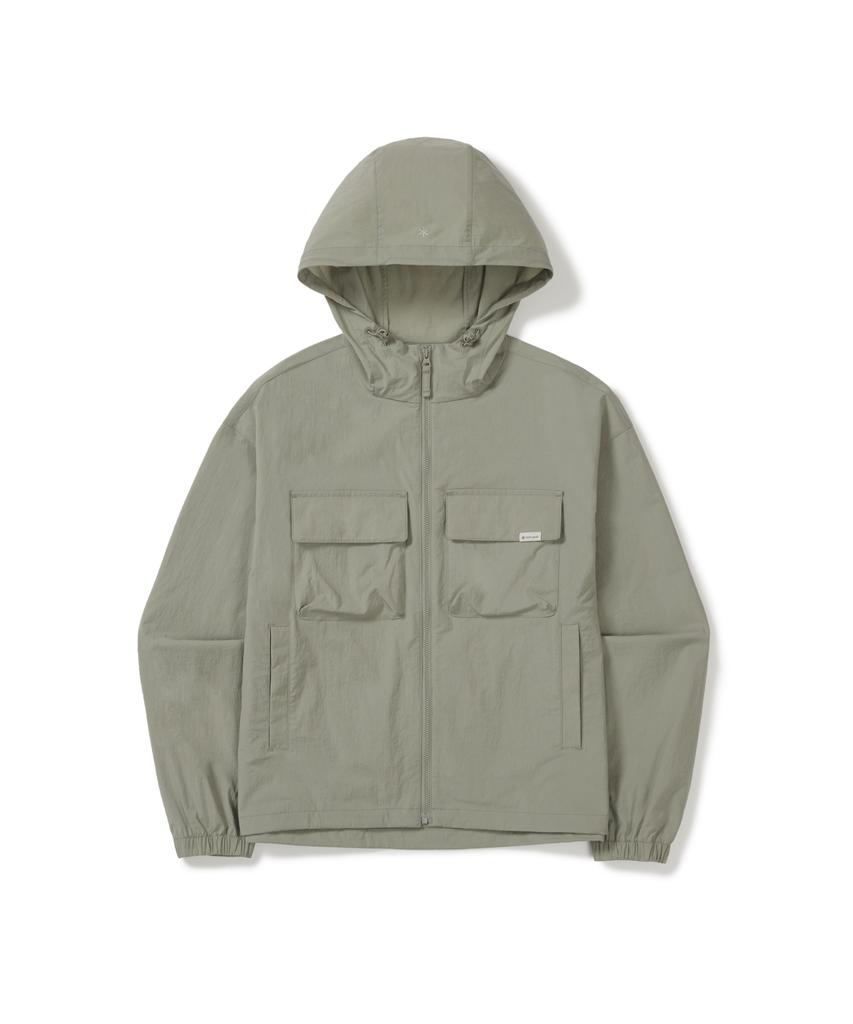 Snowpeak Apparel Root Women'S Pocket Windbreaker (S26Mwrwb61) Khaki Gray