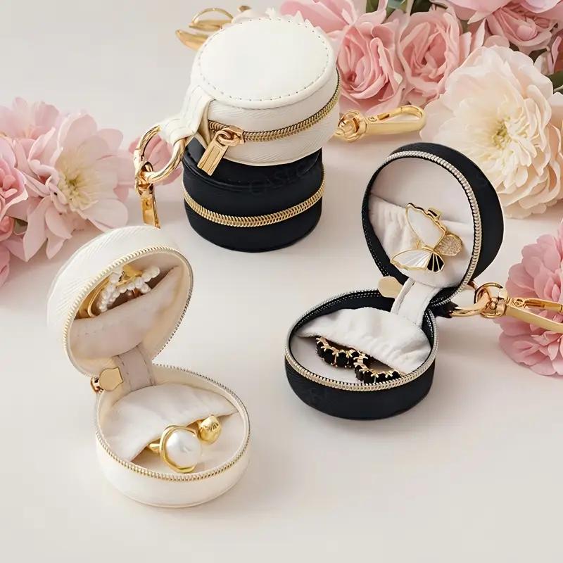 Mini Jewelry Organizer Display Travel Jewelry Case Boxes Earrings Necklace Ring Portable Handbag Jewelry Box Leather Storage