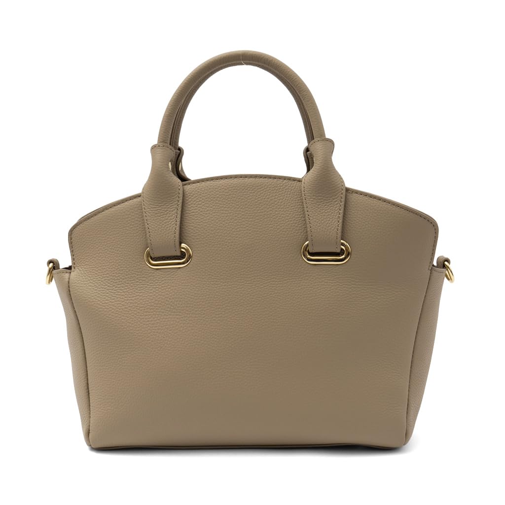 

VITAFELICE Genuine Leather 2-Way Handbag for Women, sib-20079n (Gray Beige)