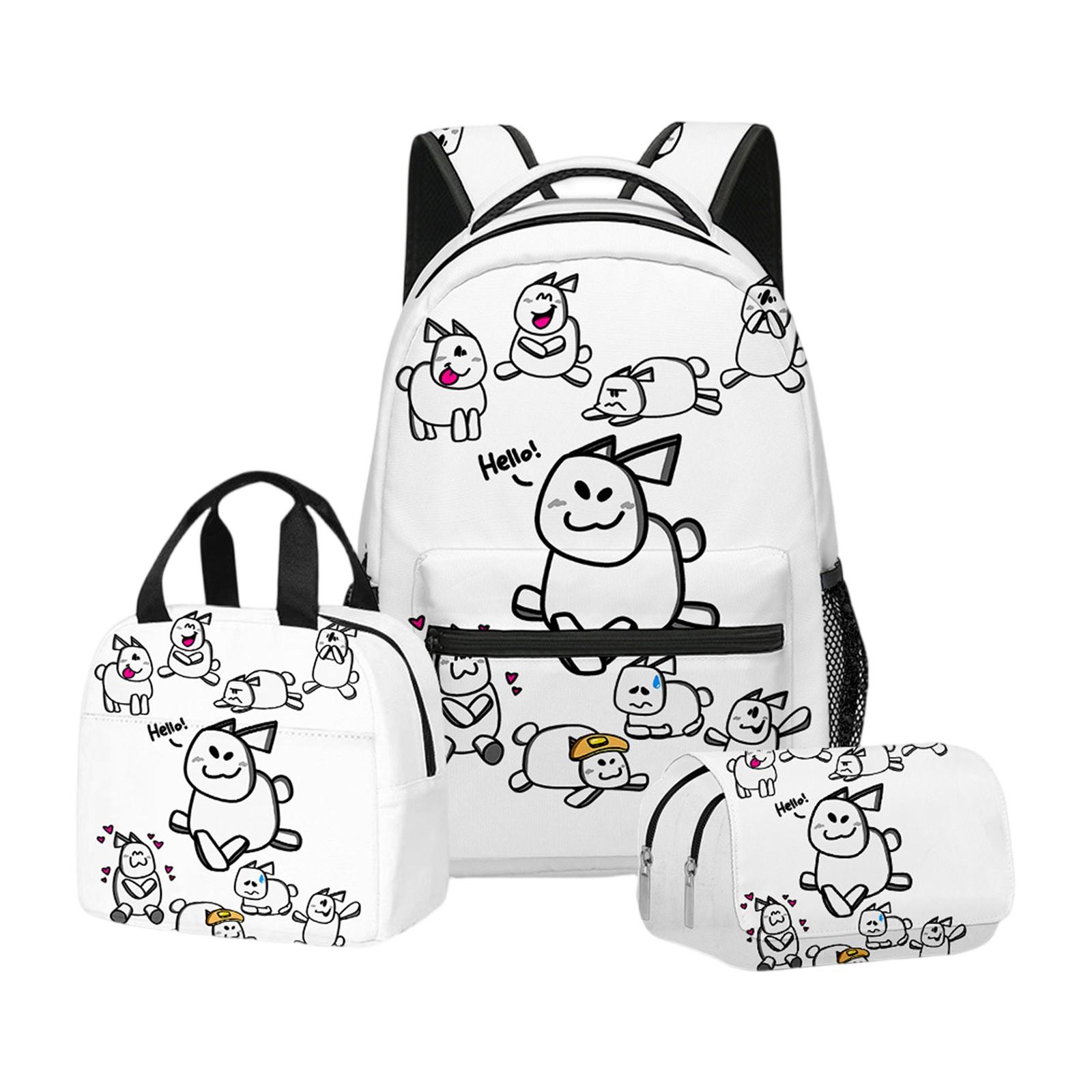 

Повседневная сумка через плечо с рисунком из мультфильма для учеников младших классов средней школы, рюкзаки большой вместимости One Size