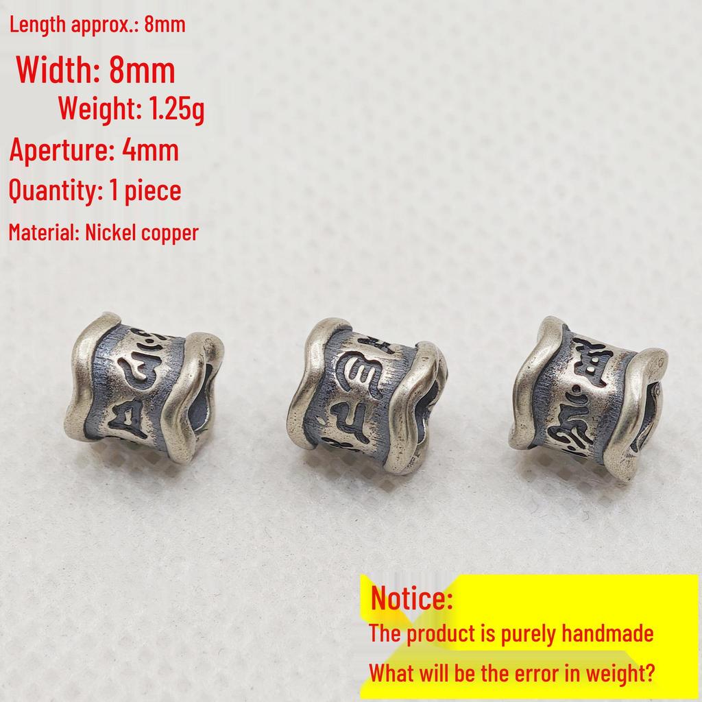 Sterling Silver Lotus Barrel Bead Charms - 99 Fine Silver, 3D Handmade for DIY Jewelry.