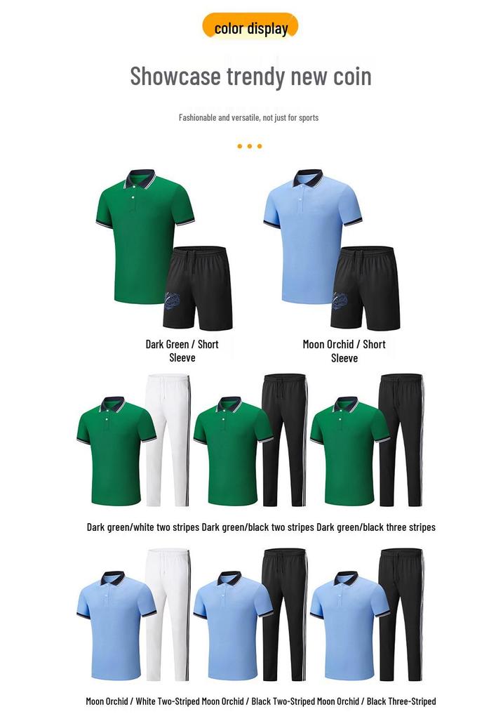 Summer Sports Quick-Dry Ice Silk Polo & Shorts Set for Men