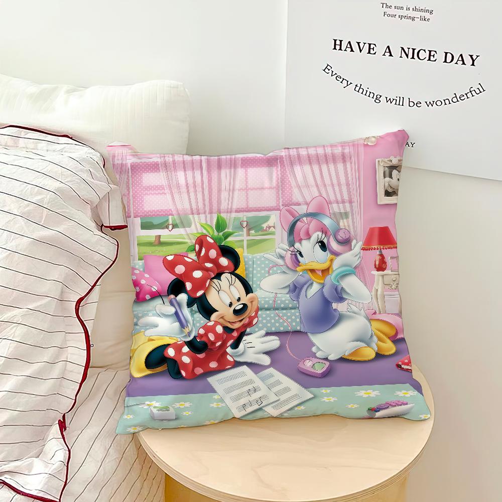 cartoon art pink cute m-Minnie Mouse Comfortable soft Pillow Case for Sofa Living Room Home office Decor Protective Covers