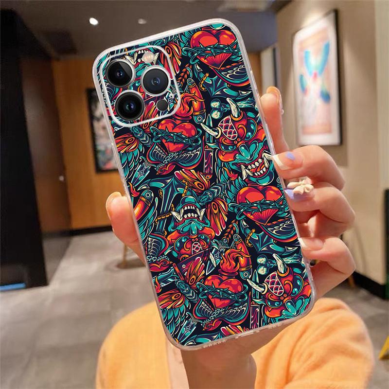 Phone Case For Iphone 17 Pro Max Air 16 15 14 13 Pro Max 15 16 Pro 15Plus Japanese Style Art Wave