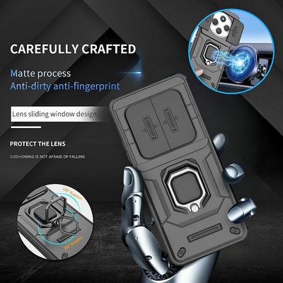Armor Shockproof Case For Xiaomi Redmi Note 14 Pro 5G 4G 14Pro Plus 14C A3 Poco C75 X7 Cover Lens Protect Ring Stand Funda Coque