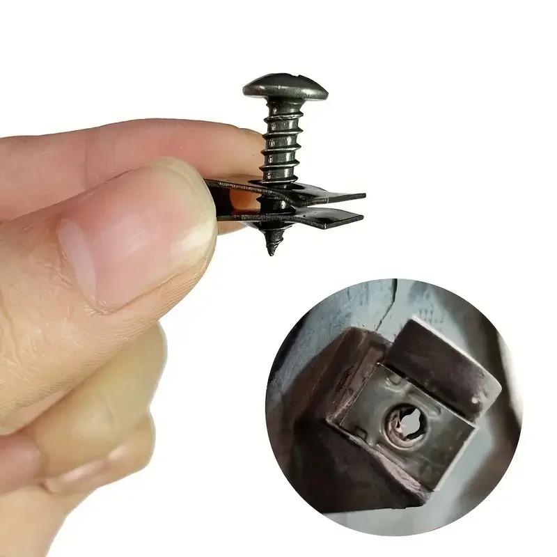 Car Metal Screw Fastener Clips U-Type Clip Anti-rust Iron Sheet Car Motorcycles Screw Buckle Bumper Protection Fastener Clips