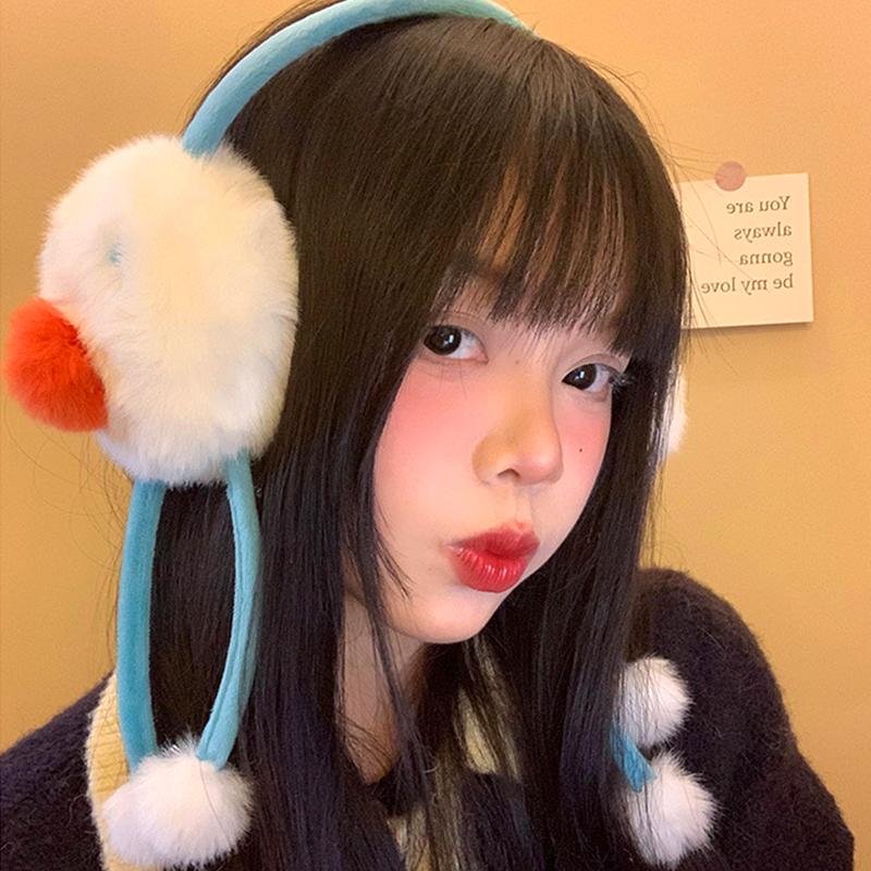 1Pc Snowman Earmuffs Plush Protection Ear Anti-Freezing Keep Warm Outdoor
