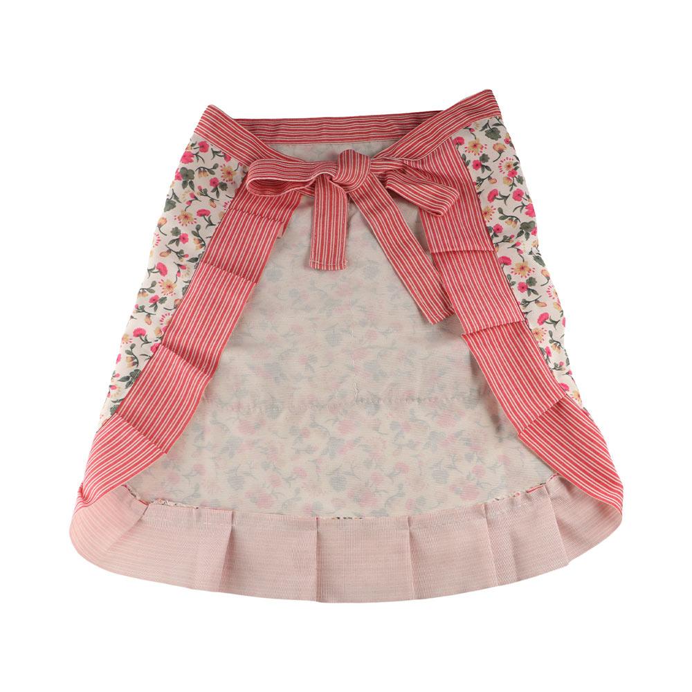 Exquisite Half Apron Polyester Cooking Apron Home Use Floral Waist Apron  Women