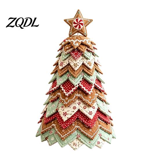 Festive Party Supplies DIY Quilted Christmas Tree Kit, Handmade Fabric Tabletop Decoration, Decorative Wall Accents Holiday Craft Project for