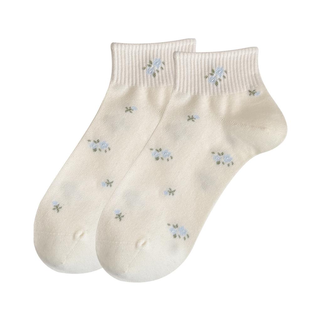 Socken mit Schleife - Kinder-Schweißabsorbierend und Atmungsaktiv Cartoon-Bär-Muster Schnürsenkellose Bootssocken