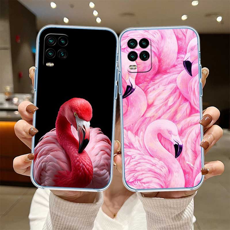 UP29 Flamingos Pink bird flower Transparent Phone Case for Motorola Moto G7 G8 G9 G84 G85 G73 G24 G15 Z2 Play Power Plus
