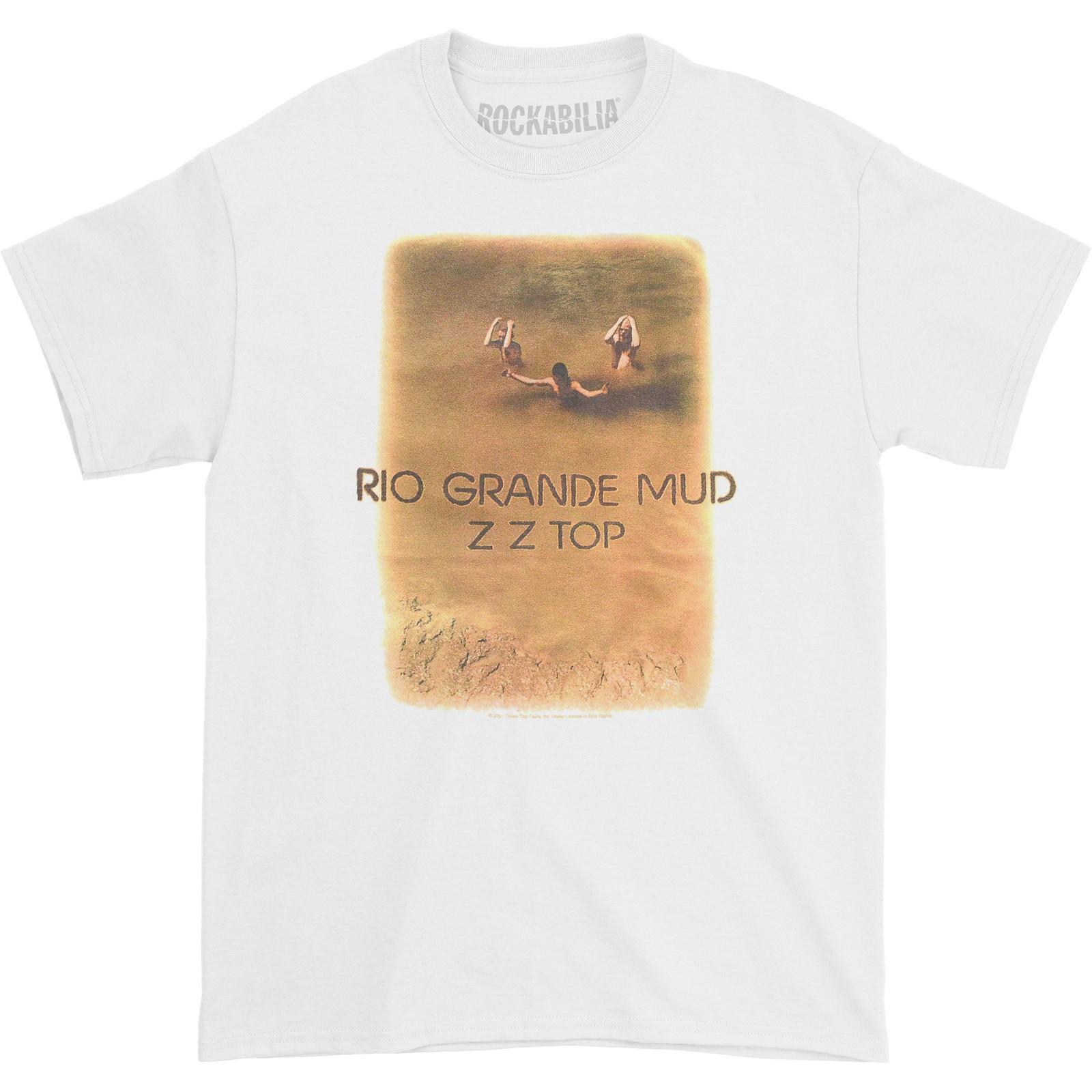 Men s ZZ Top Rio Grande Mud Slim Fit T-shirt Small White M