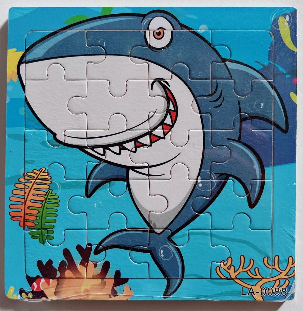 20-Piece Wooden Kids' Puzzle Board - Cartoon Animals