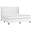 Maison Exclusive - Sommier à lattes de lit avec matelas Blanc 160x200cm Similicuir