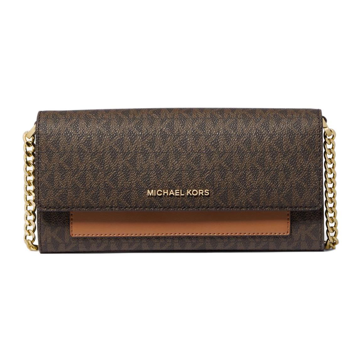 

Новая сумка-конверт MICHAEL KORS Jet Set из канвы, Сумка на плечо, Сумка кроссбоди Средняя Женская Коричневая 32S3GJ6C6B-BRN-ACORN 19.1*8.4*8.4CM