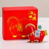 Nuovo Set Regalo Cavallo Stile Cinese Ornamento Artigianale in Resina Bomboniere Riunione Annuale Mascotte dell'Anno