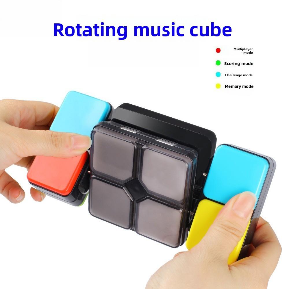 Electronic Handheld New Point Game Fidget Toys Logic Flip Slide 4 Game Modes Changeable Puzzle Magic Cube Music Toy