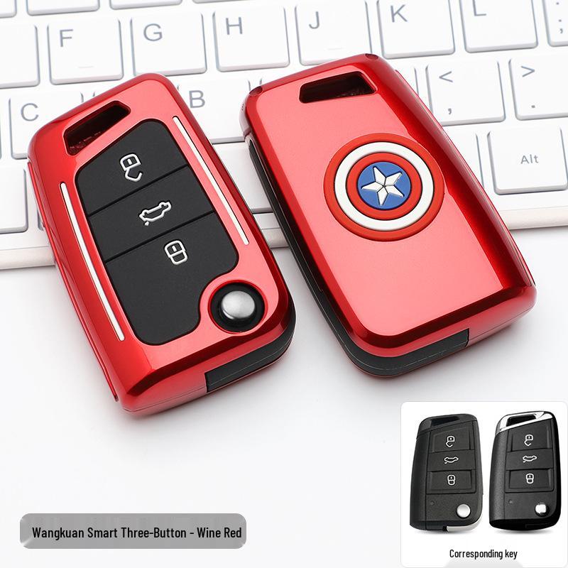 Volkswagen Key Case: Stylish Design with Buckle & Personalized Decoration