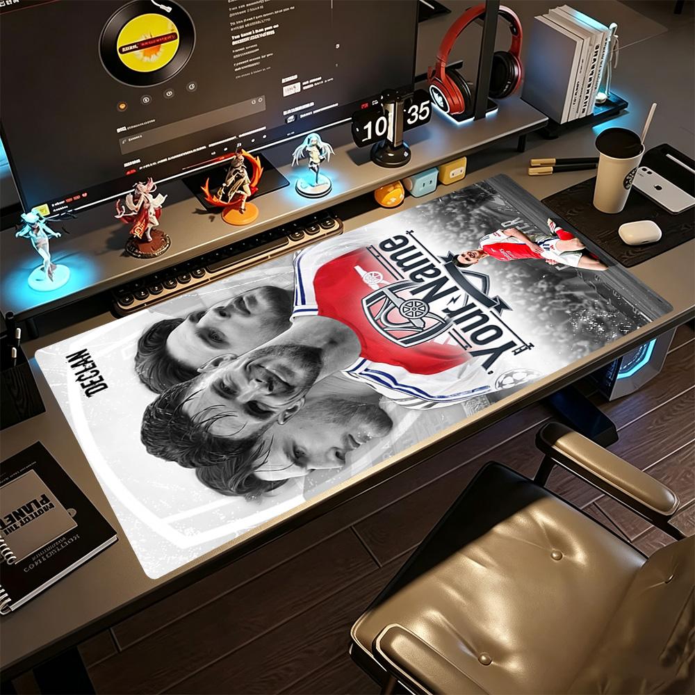Arsenal Football Player Personalized Text Mouse Pad Desk Mat Ultra-Long Desk Mat Non-Slip Rubber Bottom Suitable for Office Gaming PC Laptop