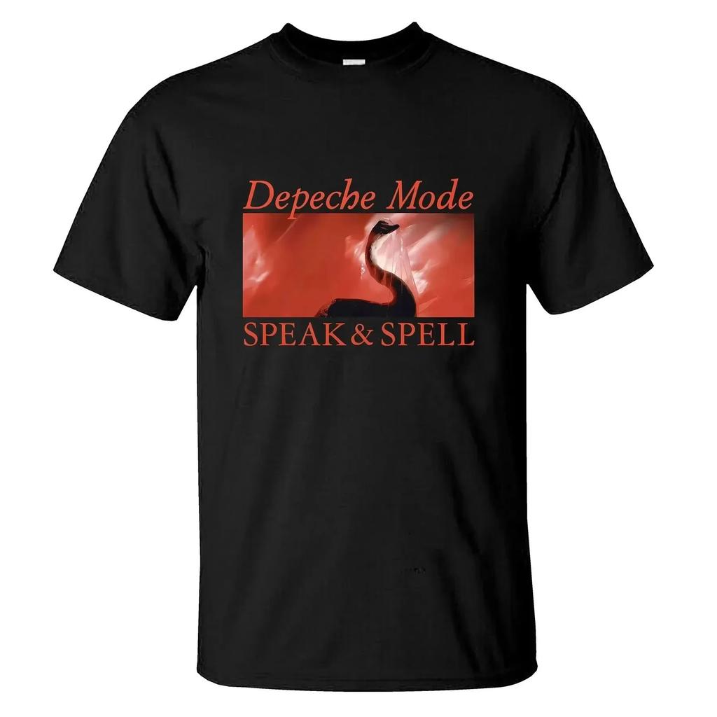 Hip Pop Amazing Rose Tops Black By Depeche Mode Print Cotton Sports T-shirt Casual Oversized Casual Graphic Streetwear Unisex