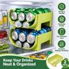 2PCS Green Can Organizer Layered Structure Stackable Can Holder Drink Storage Holder  Refrigerator