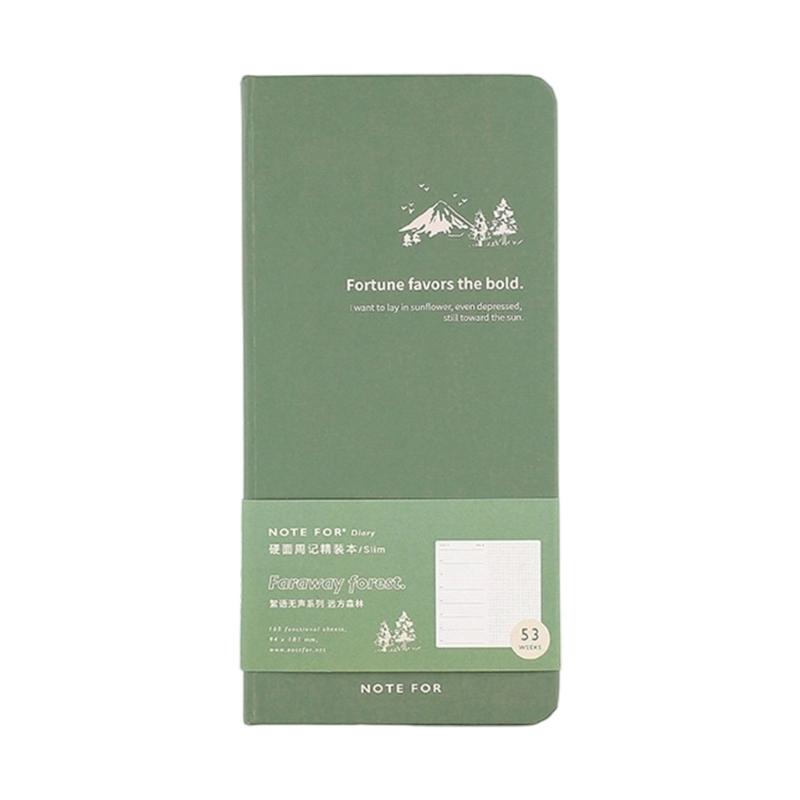 

Friendly Recycled Paper Weekly Journal with Selves Filling Planner Design for Sustainable Lifestyles and Green Living