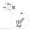 Trumpedal Ull Filt Rostfritt Stål Handtag 1st Instrument Tillbehör Del Hög kvalitet