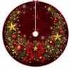 Christmas Tree Skirt Short Plush Decor With Bell Pattern For Holiday Festive Decor