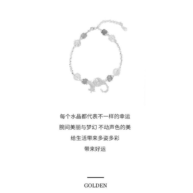 Handmade Moonstone Bracelet Women With Star Moon Charms Natural Crystal Jewelry Gift Travel Souvenir