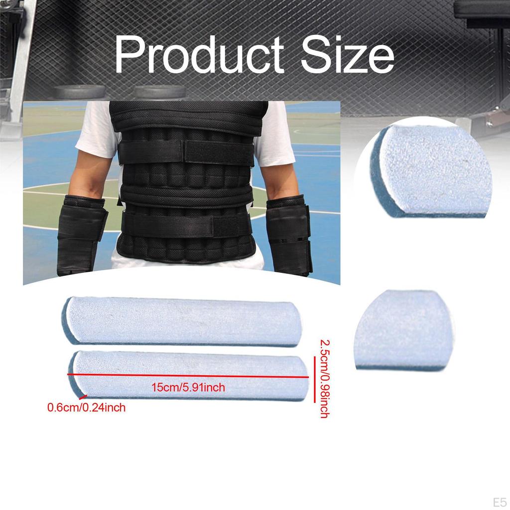 Heavy Vest Plate Long 5.9x0.98 Inches with Round Head Weight for Strength Training